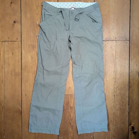 The North Face Green Pants Women's Size 10 Drawstring Ripstop Nylon Outdoors - Picture 1 of 8